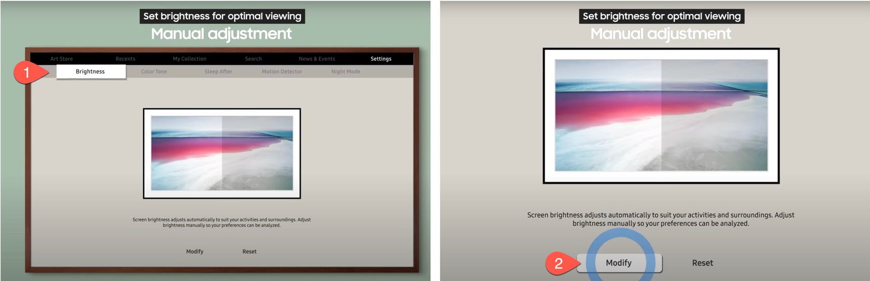 TV Adjustments with Deco TV Frames