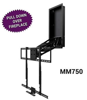 Mantel Mount MM750 - Over Fireplace drop down lift for tv 